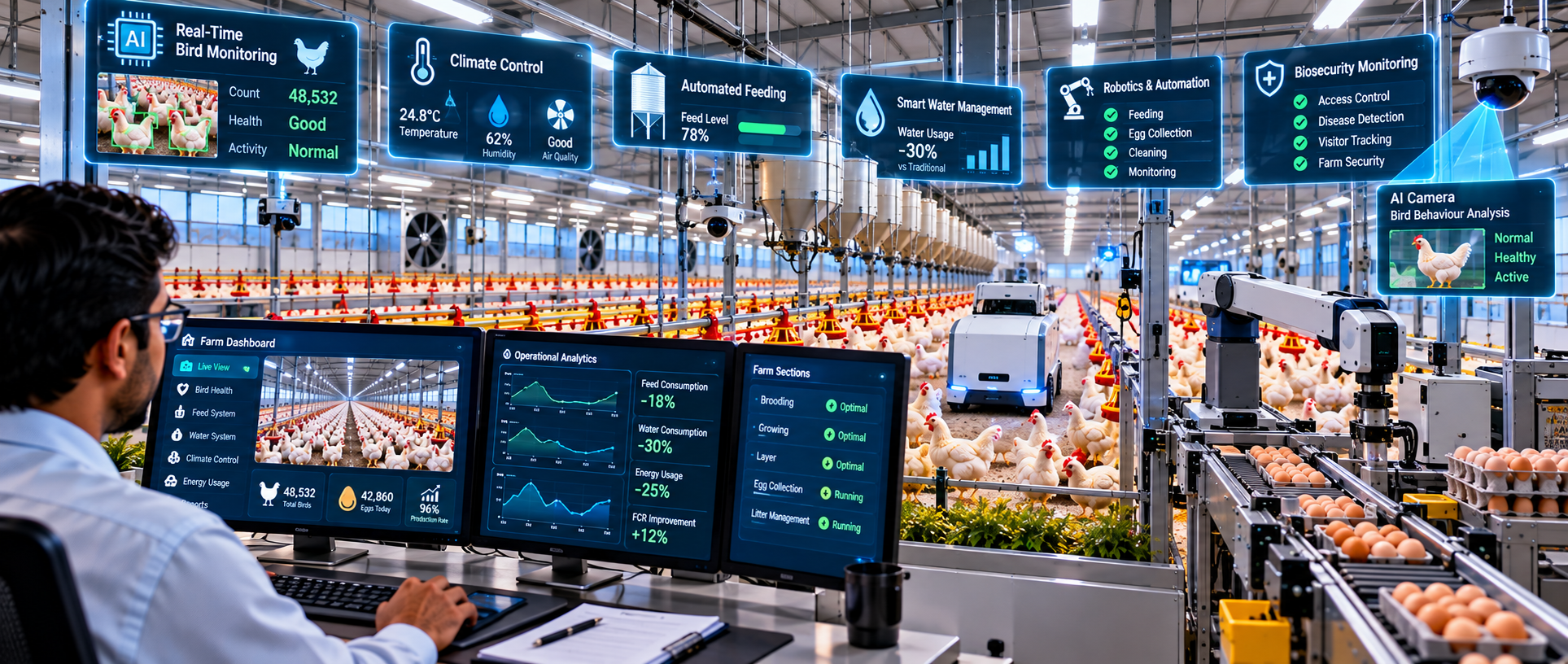 Modern automated poultry operation