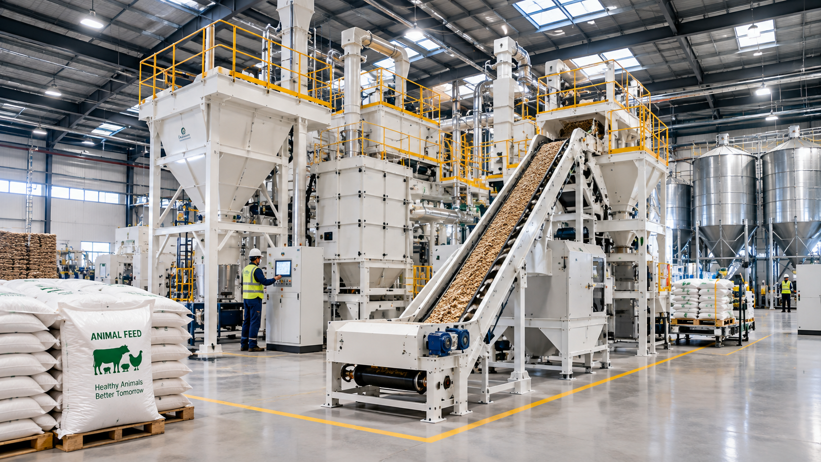 Modern animal feed production facility