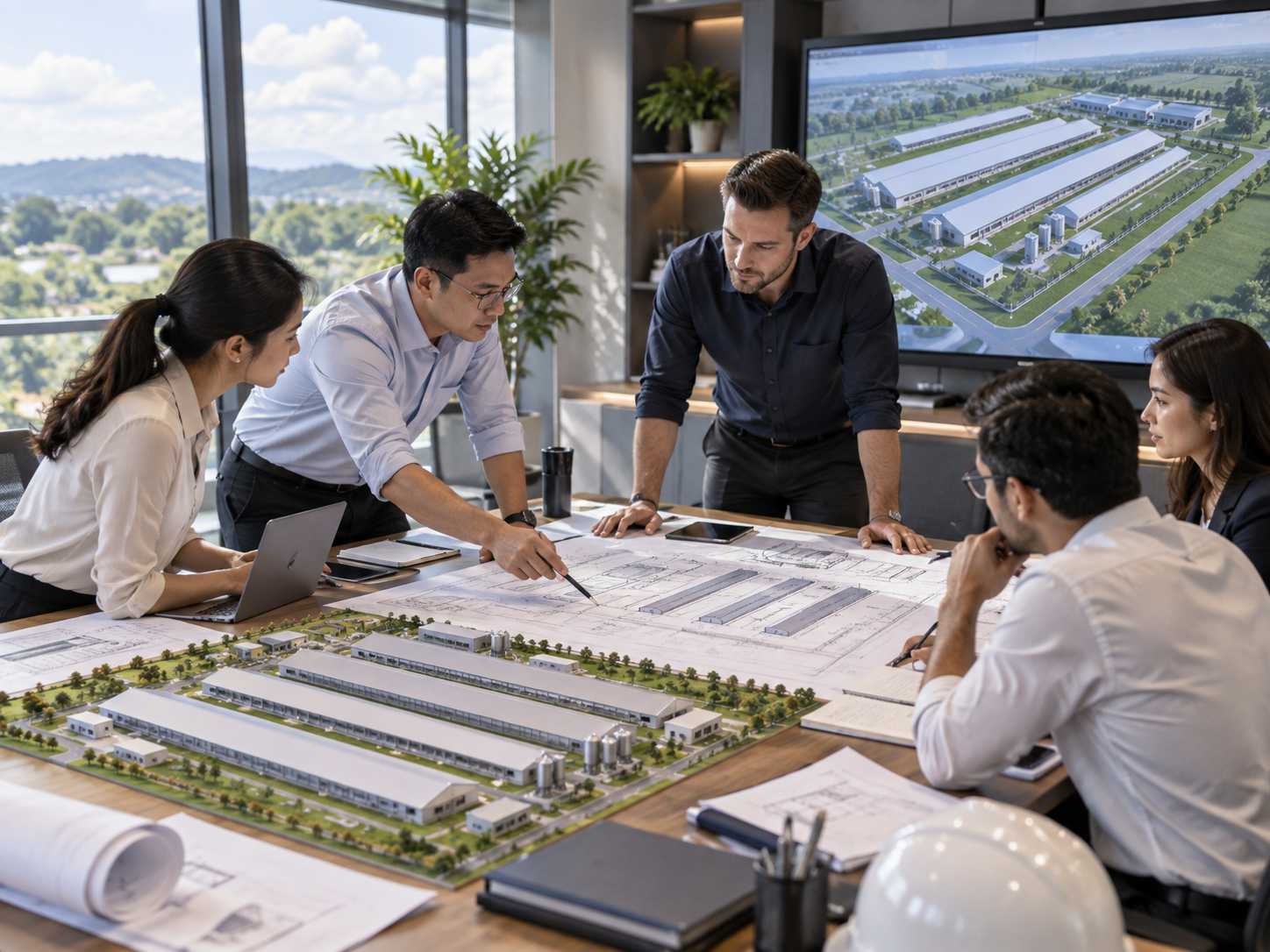 Investor reviewing commercial asset documentation
