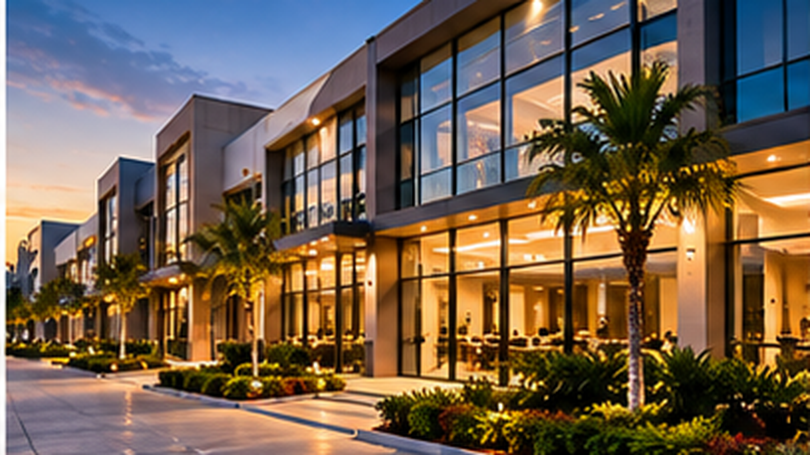 Modern income-producing property representing passive real estate investment