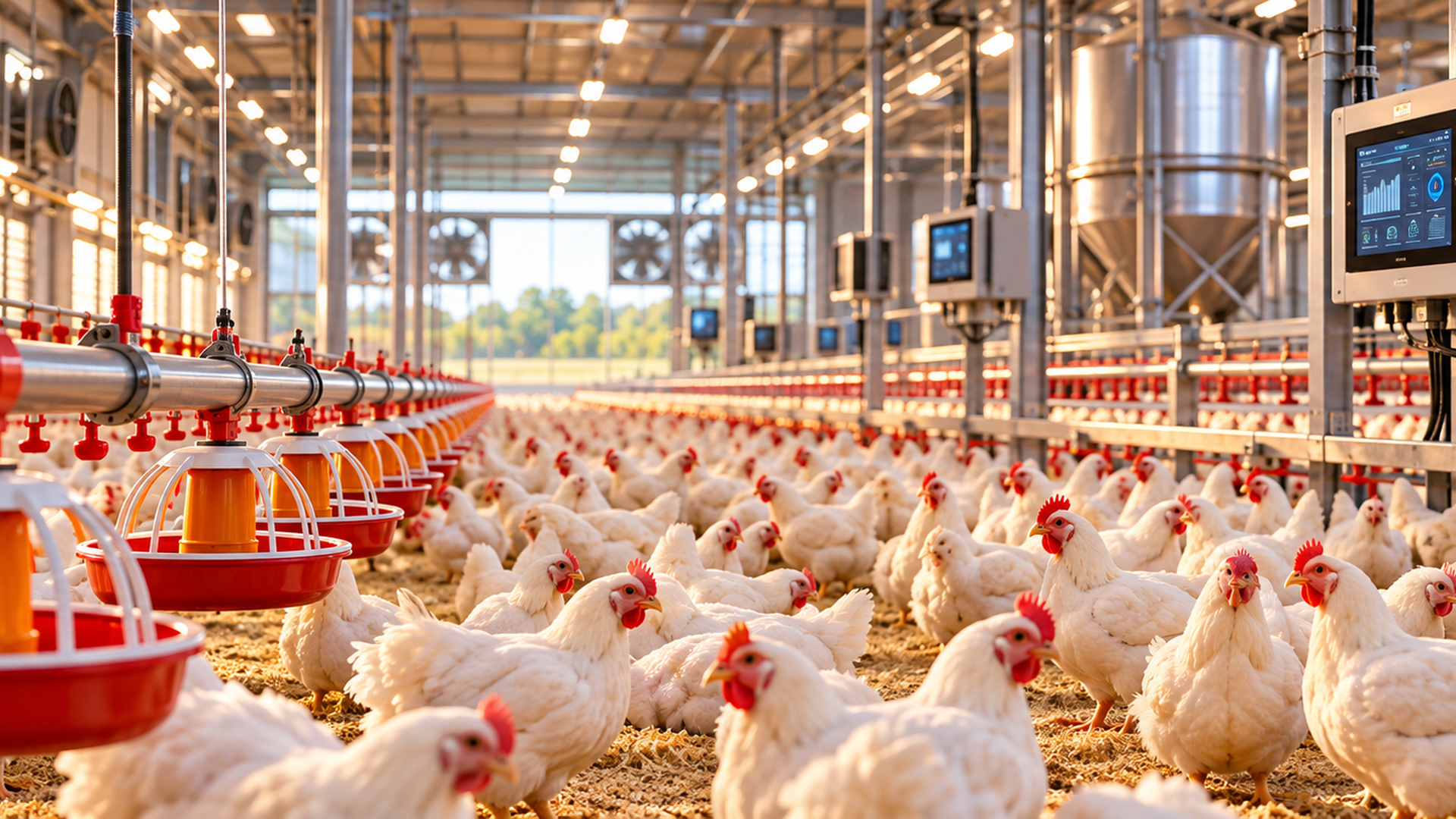 Technology-enabled poultry estate with automated
systems